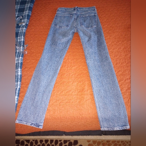 Gap high rise straight leg blue jeans, size 2 - Picture 2 of 6